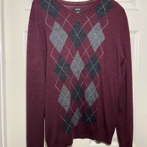 Maroon Argyle sweater
